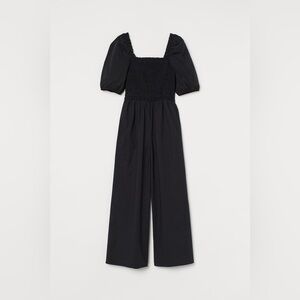 H&M black Cotton Poplin Jumpsuit size XS